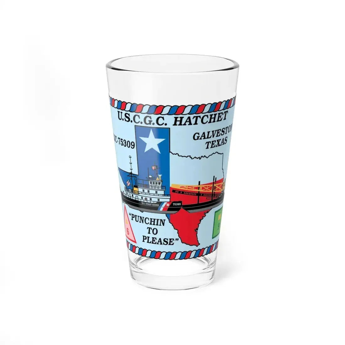 USCGC Hatchet WLIC 75309 (U.S. Coast Guard) Pint Glass 16oz 16oz - Go Mug Yourself