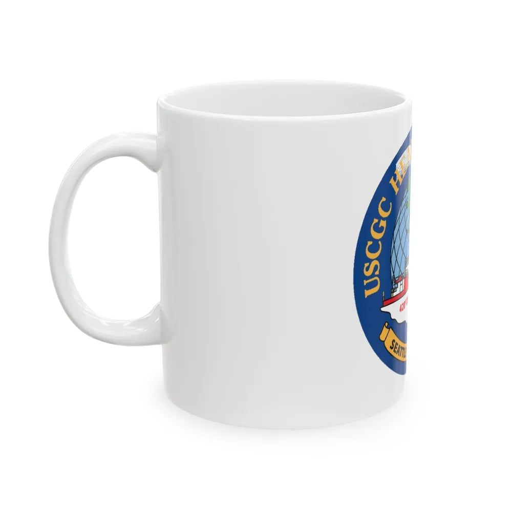 USCGC Healy WAGB 20 Seattle Wash (U.S. Coast Guard) White Coffee Mug-Go Mug Yourself