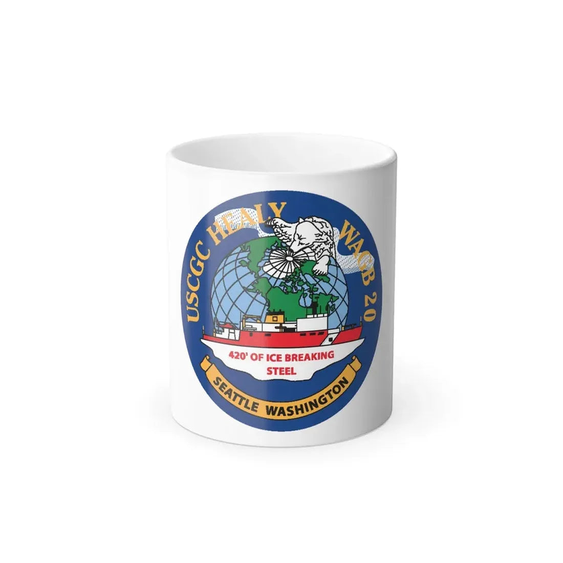 USCGC Healy WAGB 20 Seattle Wash (U.S. Coast Guard) Color Changing Coffee Mug 11oz - Go Mug Yourself