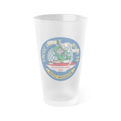 USCGC Healy WAGB 20 Seattle Wash (U.S. Coast Guard) Frosted Pint Glass 16oz Default Title - Go Mug Yourself