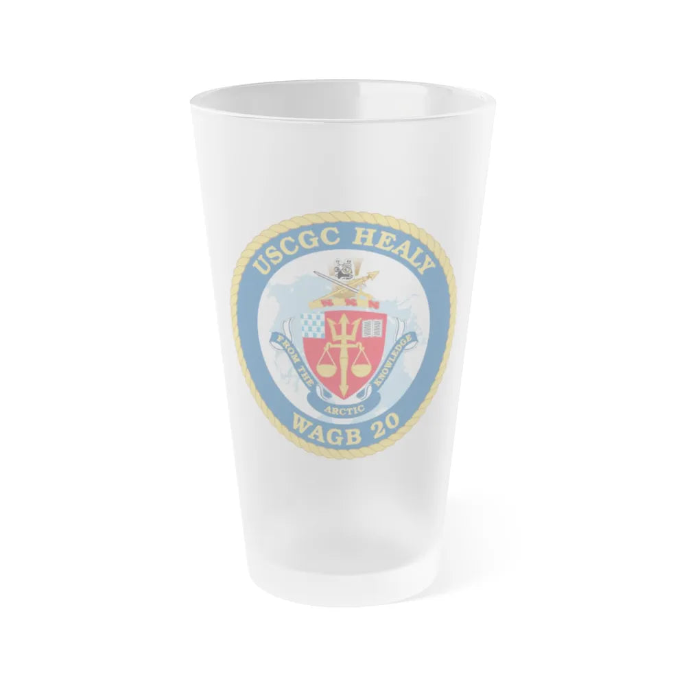 USCGC Healy WAGB 20 (U.S. Coast Guard) Frosted Pint Glass 16oz-Go Mug Yourself