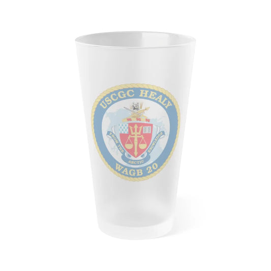 USCGC Healy WAGB 20 (U.S. Coast Guard) Frosted Pint Glass 16oz-Go Mug Yourself