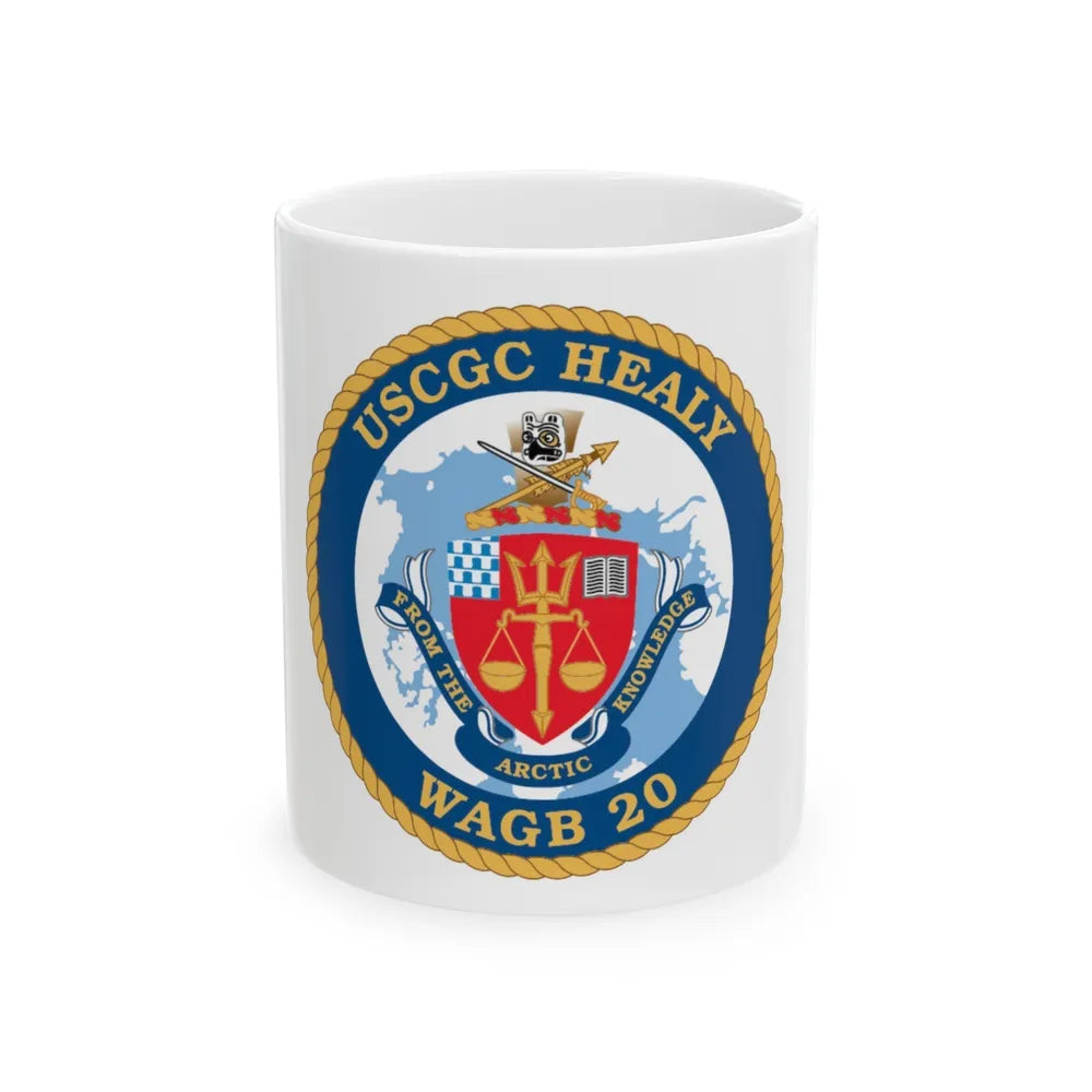 USCGC Healy WAGB 20 (U.S. Coast Guard) White Coffee Mug-11oz-Go Mug Yourself