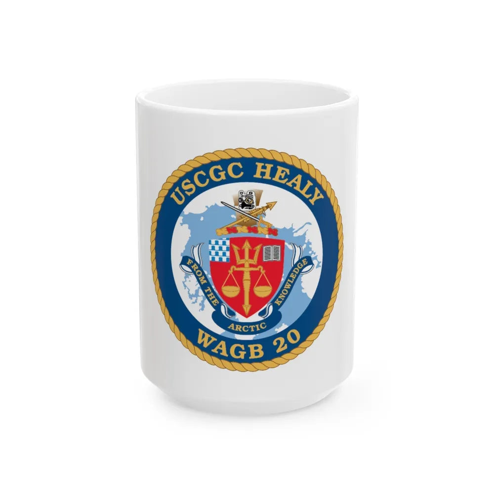 USCGC Healy WAGB 20 (U.S. Coast Guard) White Coffee Mug-15oz-Go Mug Yourself