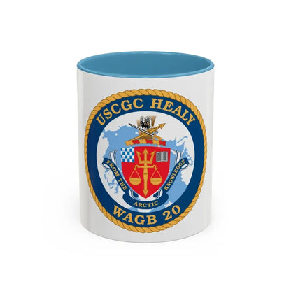 USCGC Healy WAGB 20 (U.S. Coast Guard) Accent Coffee Mug 11oz Light Blue - Go Mug Yourself