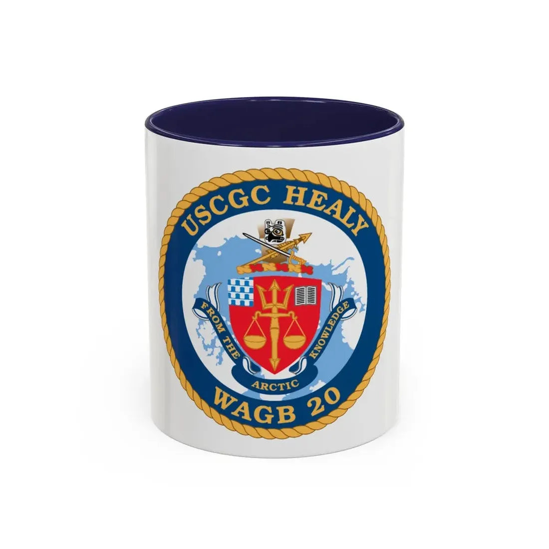 USCGC Healy WAGB 20 (U.S. Coast Guard) Accent Coffee Mug 11oz Navy - Go Mug Yourself