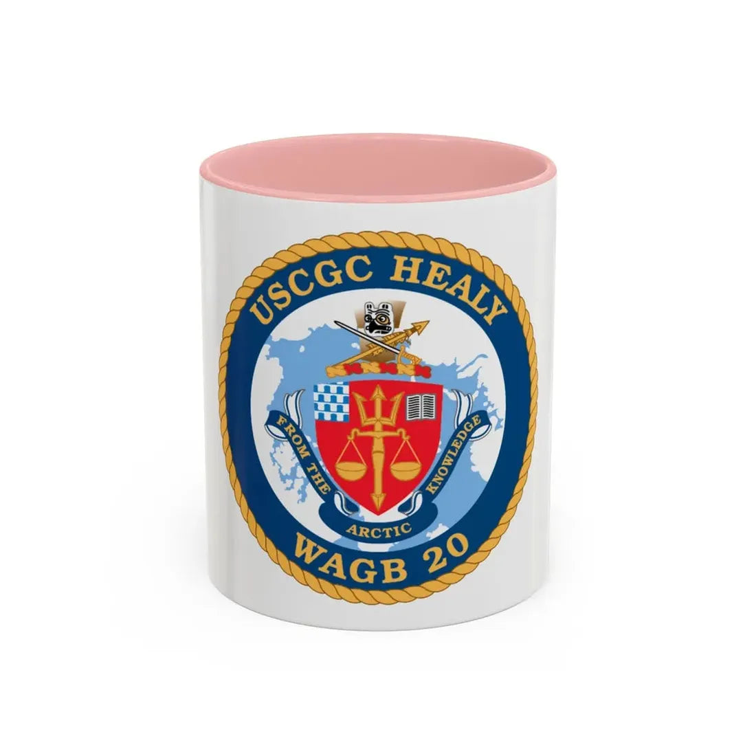 USCGC Healy WAGB 20 (U.S. Coast Guard) Accent Coffee Mug 11oz Pink - Go Mug Yourself