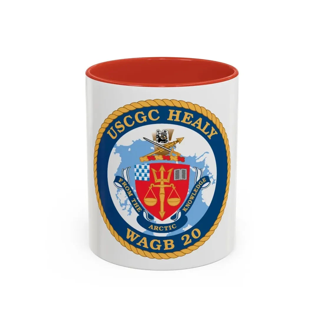 USCGC Healy WAGB 20 (U.S. Coast Guard) Accent Coffee Mug 11oz Red - Go Mug Yourself