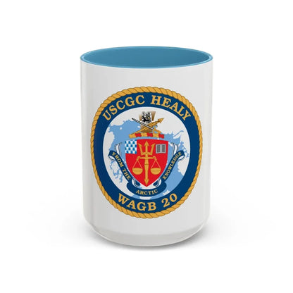 USCGC Healy WAGB 20 (U.S. Coast Guard) Accent Coffee Mug 15oz Light Blue - Go Mug Yourself