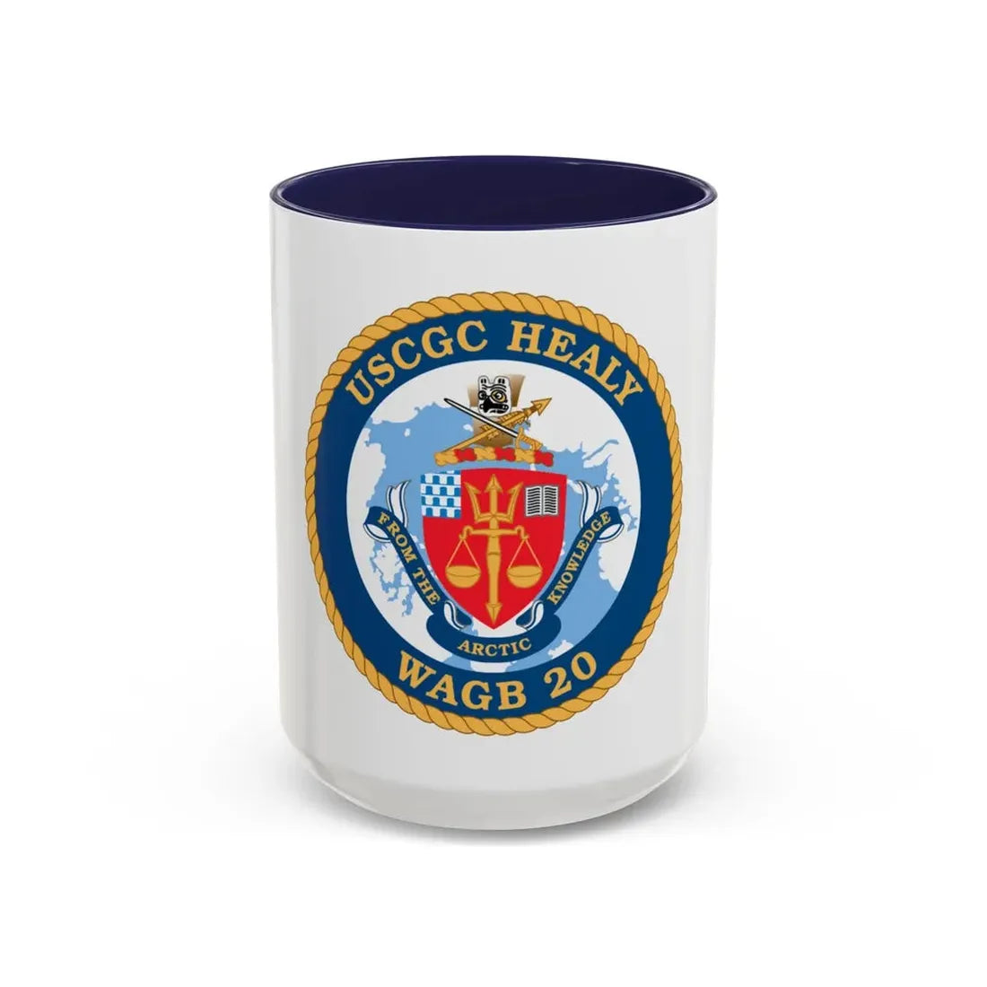USCGC Healy WAGB 20 (U.S. Coast Guard) Accent Coffee Mug 15oz Navy - Go Mug Yourself