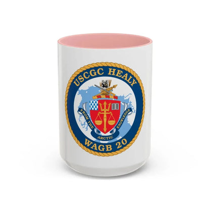 USCGC Healy WAGB 20 (U.S. Coast Guard) Accent Coffee Mug 15oz Pink - Go Mug Yourself