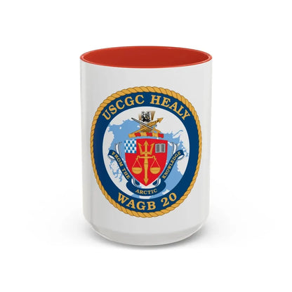 USCGC Healy WAGB 20 (U.S. Coast Guard) Accent Coffee Mug 15oz Red - Go Mug Yourself