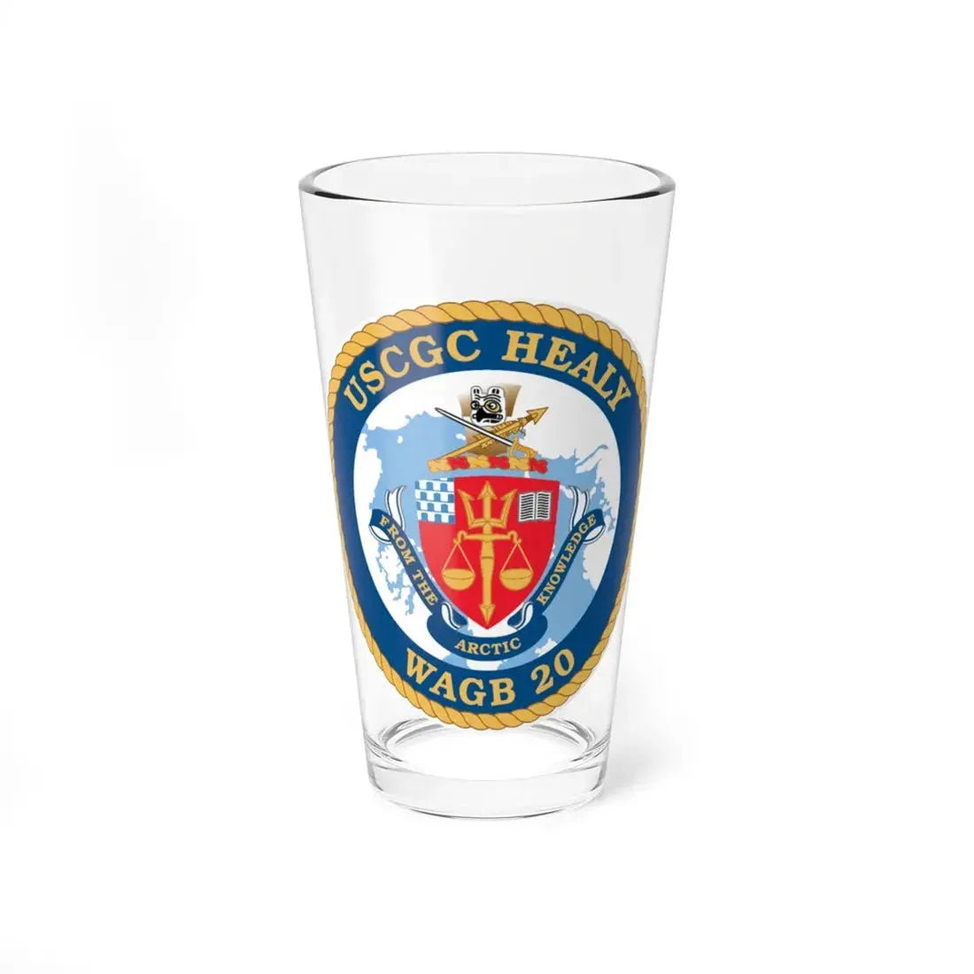 USCGC Healy WAGB 20 (U.S. Coast Guard) Pint Glass 16oz 16oz - Go Mug Yourself