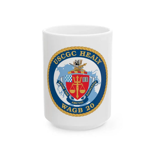 USCGC Healy WAGB 20 (U.S. Coast Guard) White Coffee Mug 15oz - Go Mug Yourself