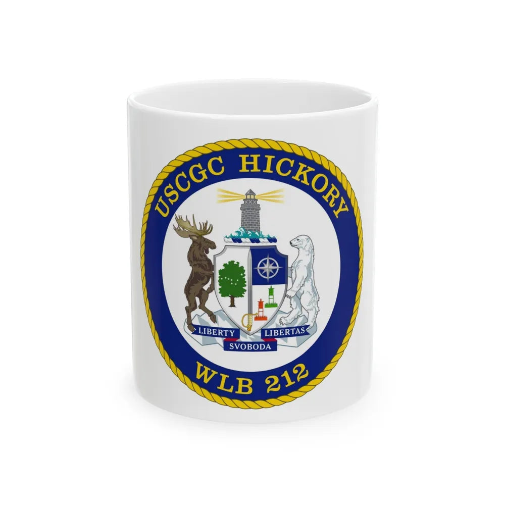 USCGC Hickory WLB 212 (U.S. Coast Guard) White Coffee Mug-11oz-Go Mug Yourself