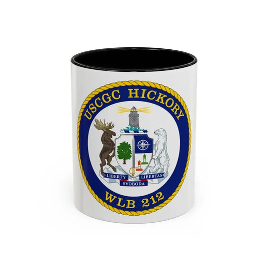 USCGC Hickory WLB 212 (U.S. Coast Guard) Accent Coffee Mug 11oz Black - Go Mug Yourself