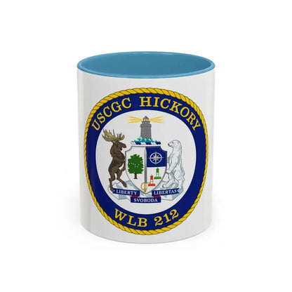 USCGC Hickory WLB 212 (U.S. Coast Guard) Accent Coffee Mug 11oz Light Blue - Go Mug Yourself