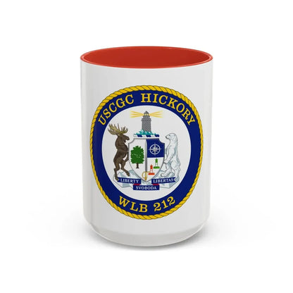 USCGC Hickory WLB 212 (U.S. Coast Guard) Accent Coffee Mug 15oz Red - Go Mug Yourself