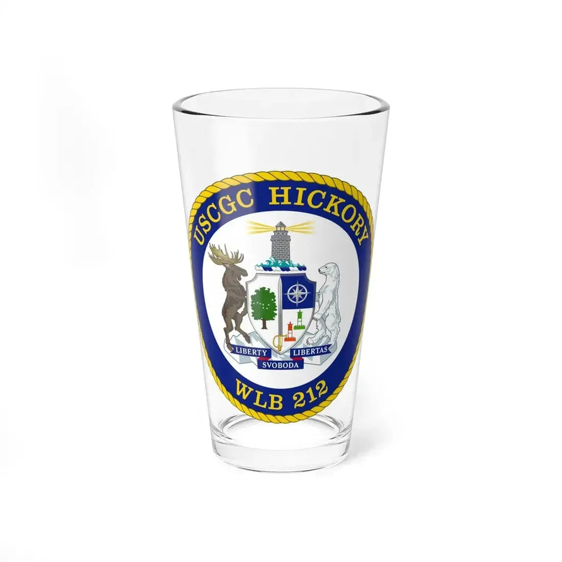 USCGC Hickory WLB 212 (U.S. Coast Guard) Pint Glass 16oz 16oz - Go Mug Yourself