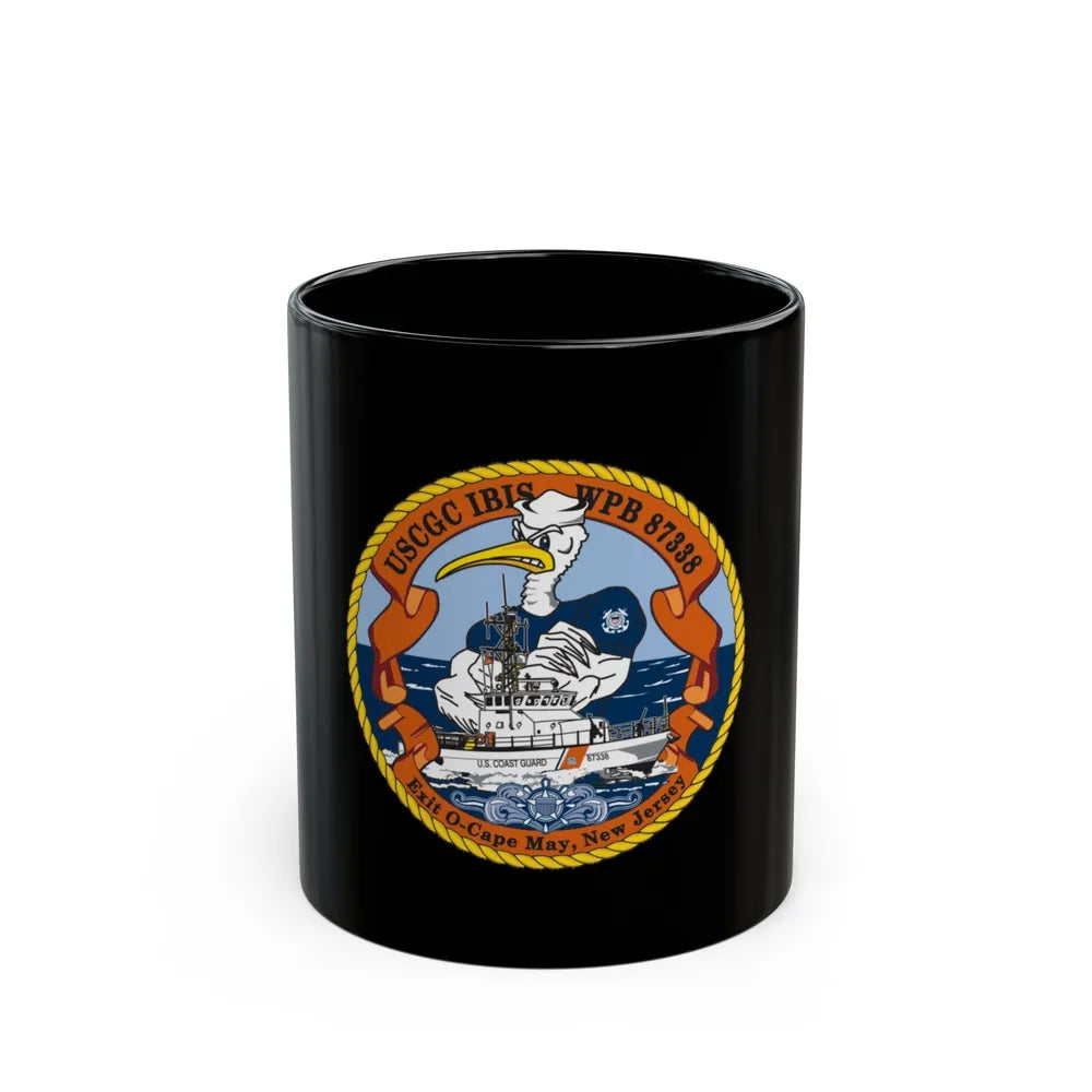 USCGC IBIS (U.S. Coast Guard) Black Coffee Mug-11oz-Go Mug Yourself