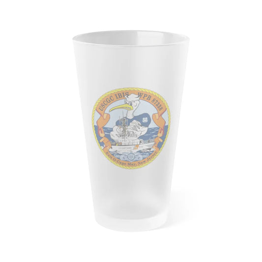 USCGC IBIS (U.S. Coast Guard) Frosted Pint Glass 16oz-Go Mug Yourself