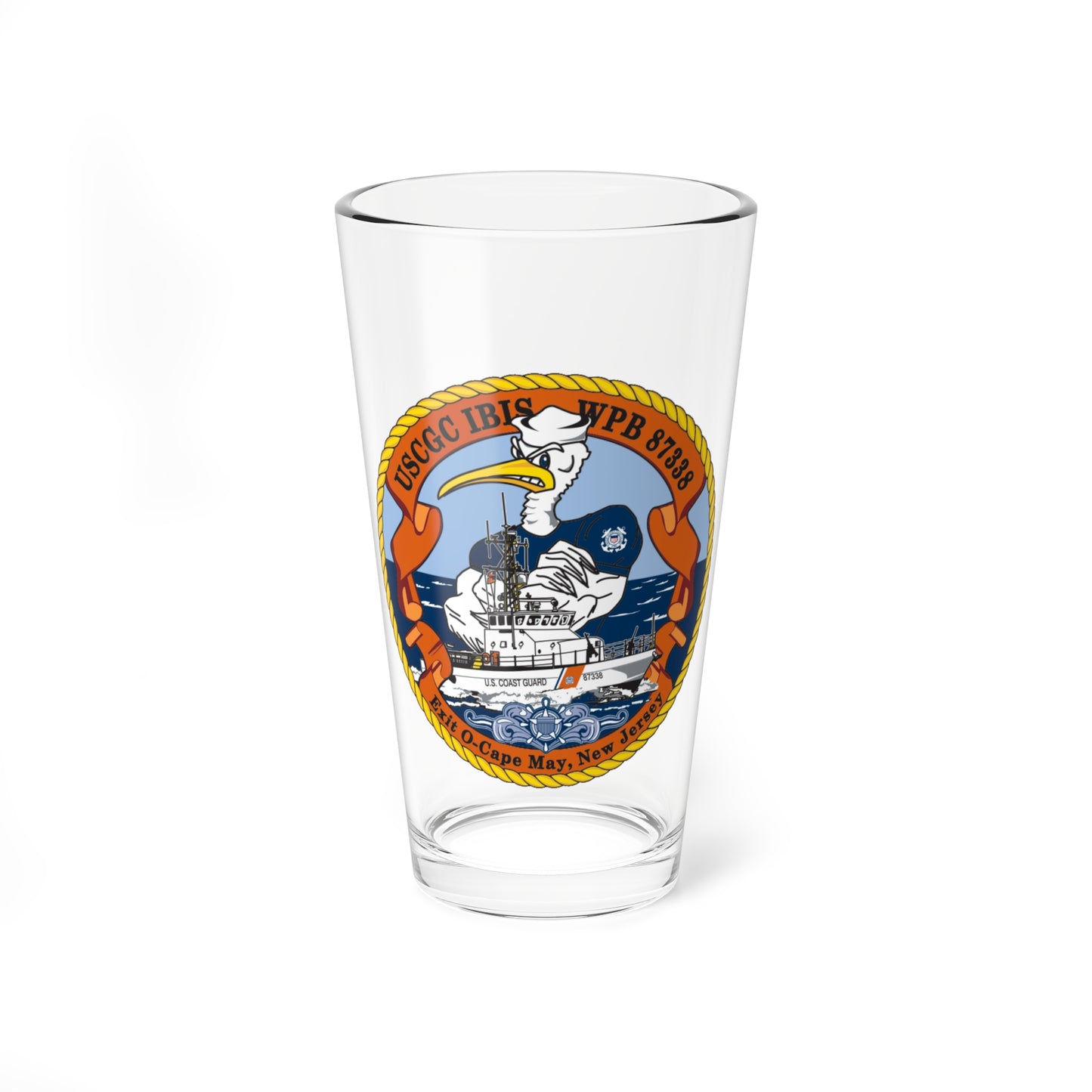 USCGC IBIS (U.S. Coast Guard) Pint Glass 16oz-16oz-Go Mug Yourself