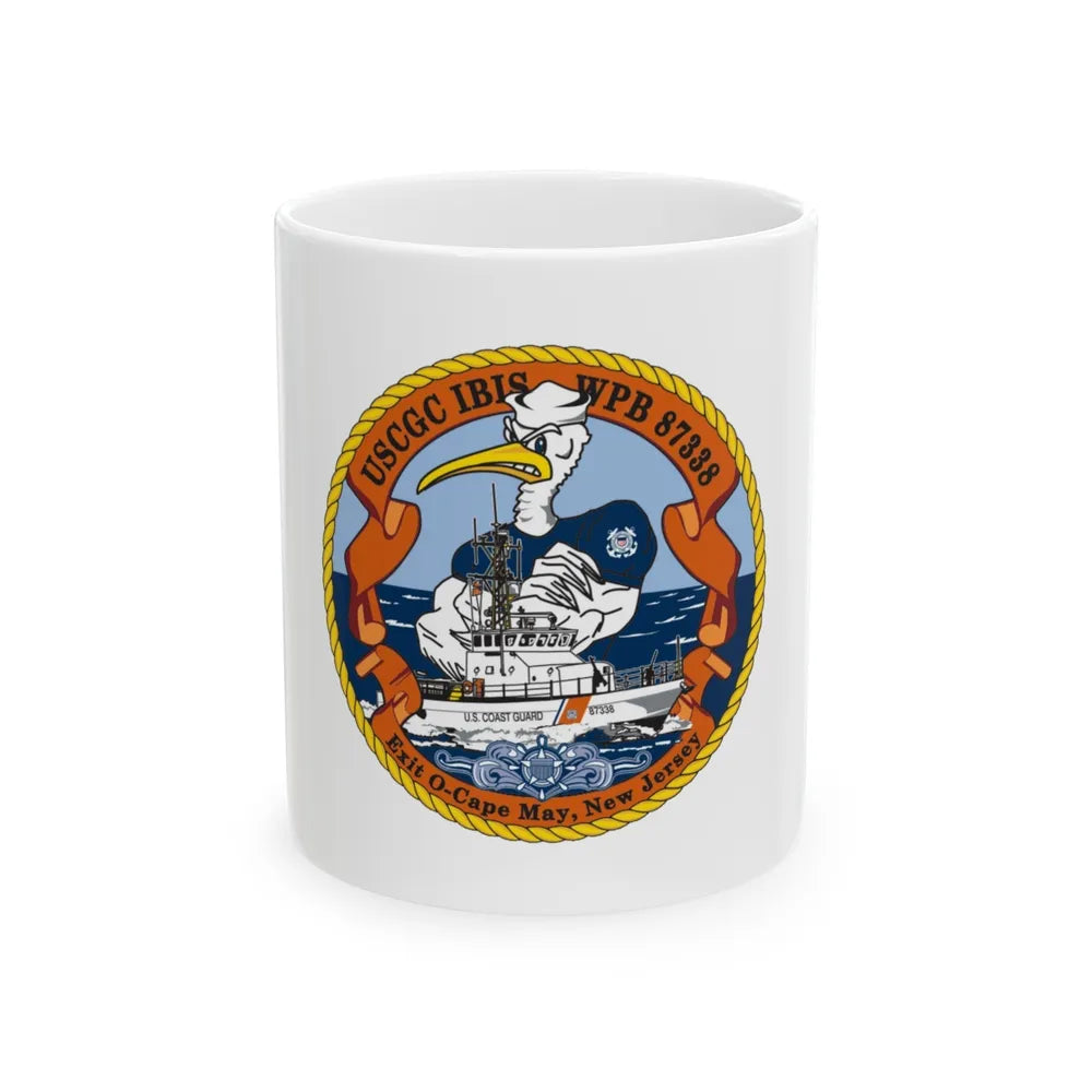 USCGC IBIS (U.S. Coast Guard) White Coffee Mug-11oz-Go Mug Yourself