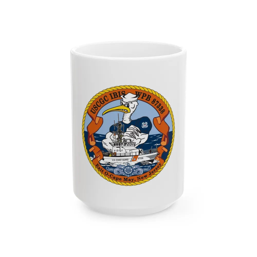 USCGC IBIS (U.S. Coast Guard) White Coffee Mug-15oz-Go Mug Yourself