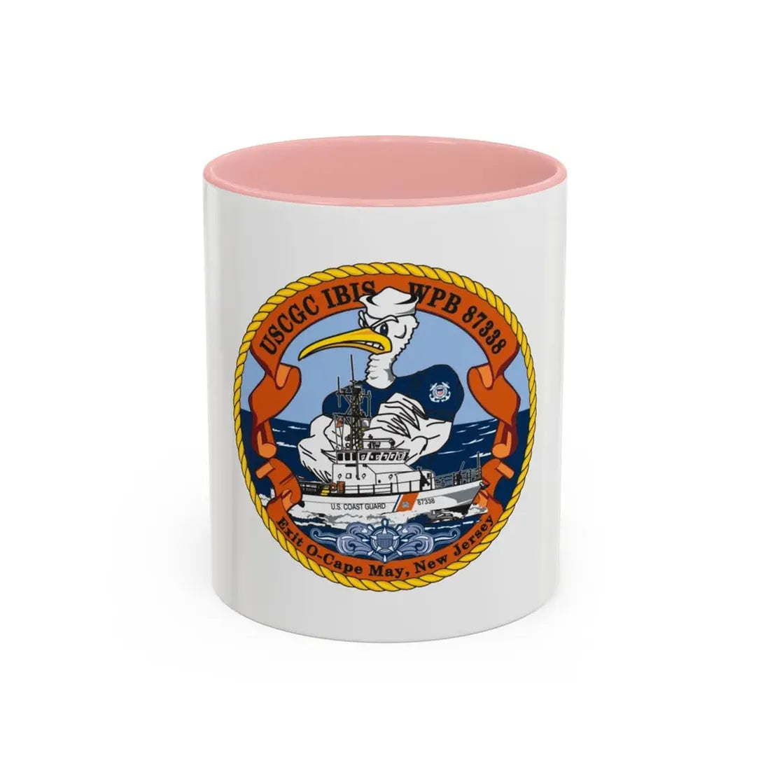 USCGC IBIS (U.S. Coast Guard) Accent Coffee Mug 11oz Pink - Go Mug Yourself