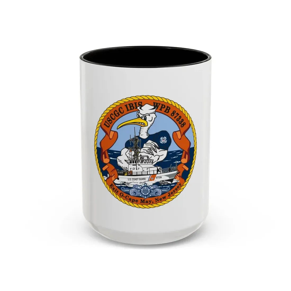 USCGC IBIS (U.S. Coast Guard) Accent Coffee Mug 15oz Black - Go Mug Yourself