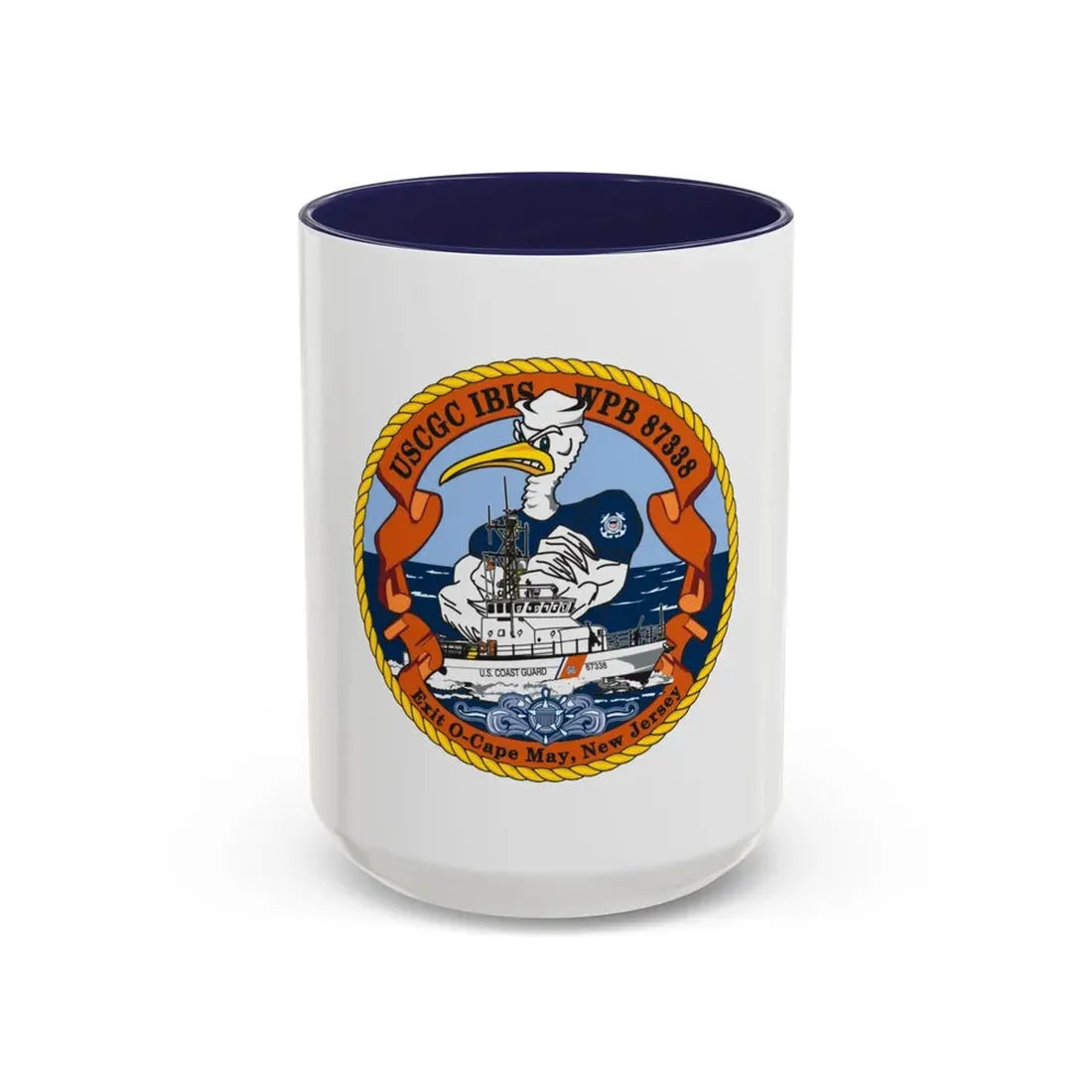 USCGC IBIS (U.S. Coast Guard) Accent Coffee Mug 15oz Navy - Go Mug Yourself