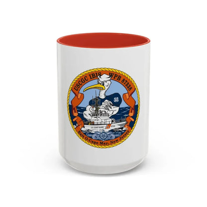 USCGC IBIS (U.S. Coast Guard) Accent Coffee Mug 15oz Red - Go Mug Yourself