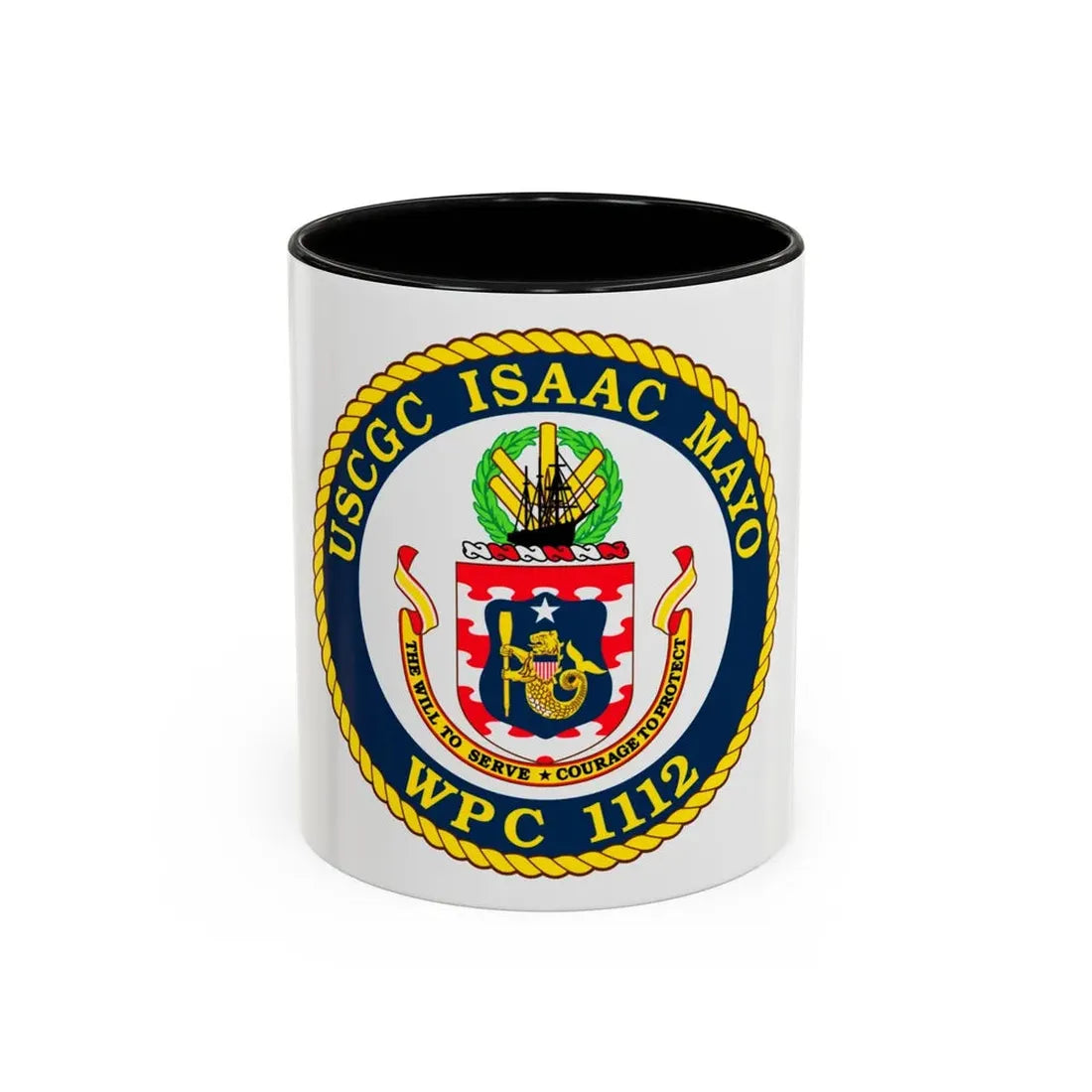 USCGC Isaac Mayo WPC 1112 (U.S. Coast Guard) Accent Coffee Mug 11oz Black - Go Mug Yourself