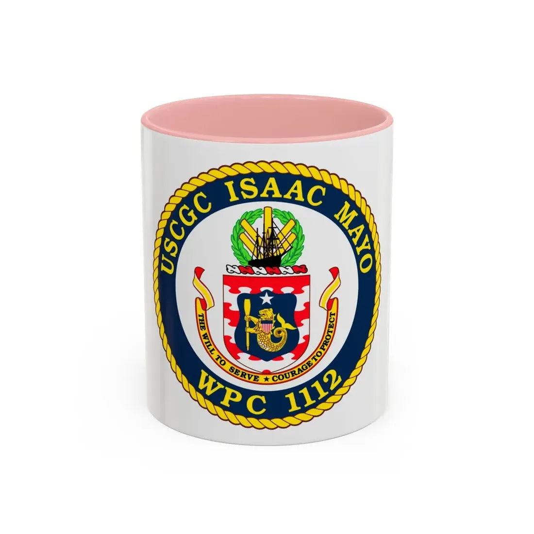USCGC Isaac Mayo WPC 1112 (U.S. Coast Guard) Accent Coffee Mug 11oz Pink - Go Mug Yourself