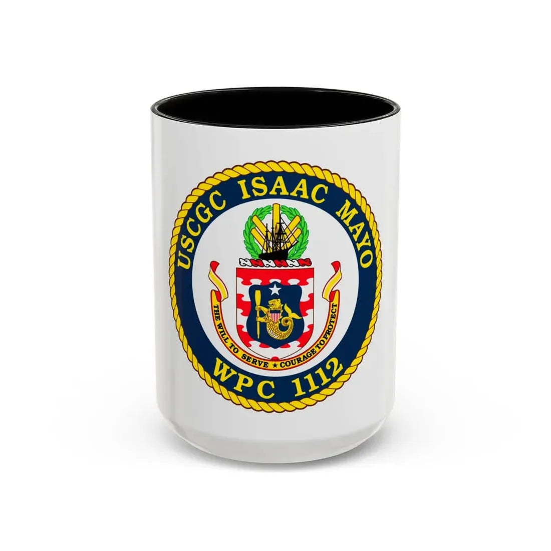 USCGC Isaac Mayo WPC 1112 (U.S. Coast Guard) Accent Coffee Mug 15oz Black - Go Mug Yourself