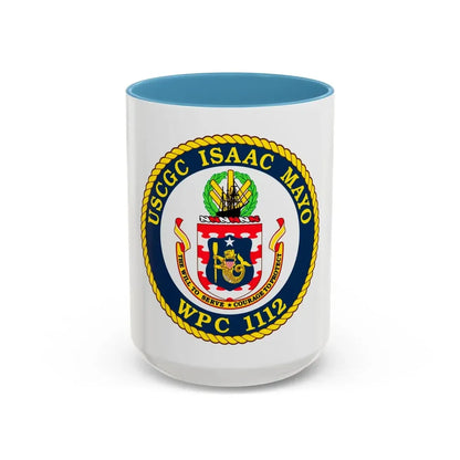 USCGC Isaac Mayo WPC 1112 (U.S. Coast Guard) Accent Coffee Mug 15oz Light Blue - Go Mug Yourself