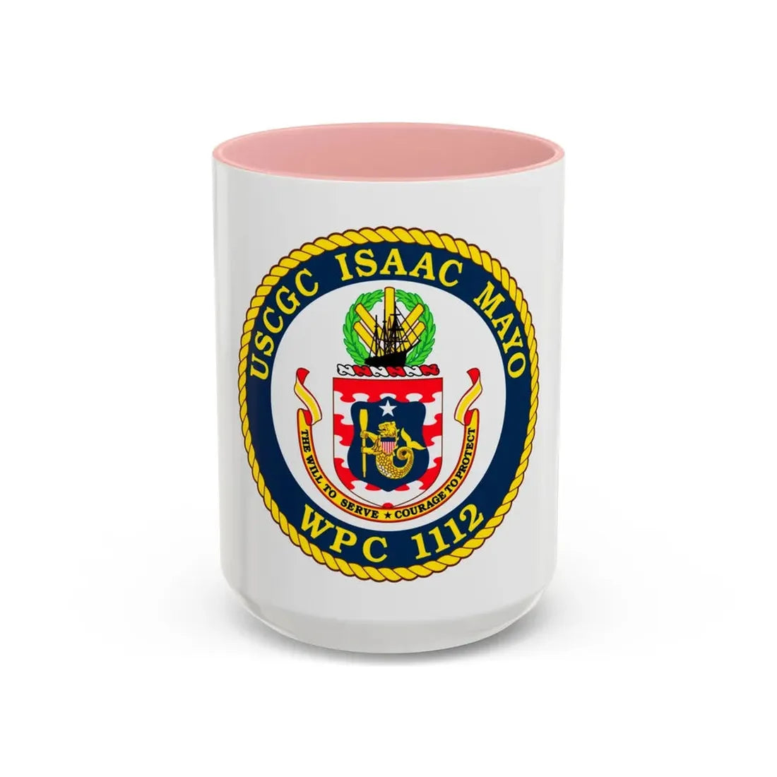 USCGC Isaac Mayo WPC 1112 (U.S. Coast Guard) Accent Coffee Mug 15oz Pink - Go Mug Yourself