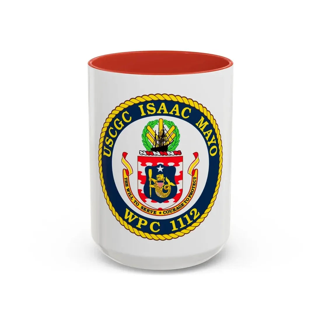 USCGC Isaac Mayo WPC 1112 (U.S. Coast Guard) Accent Coffee Mug 15oz Red - Go Mug Yourself