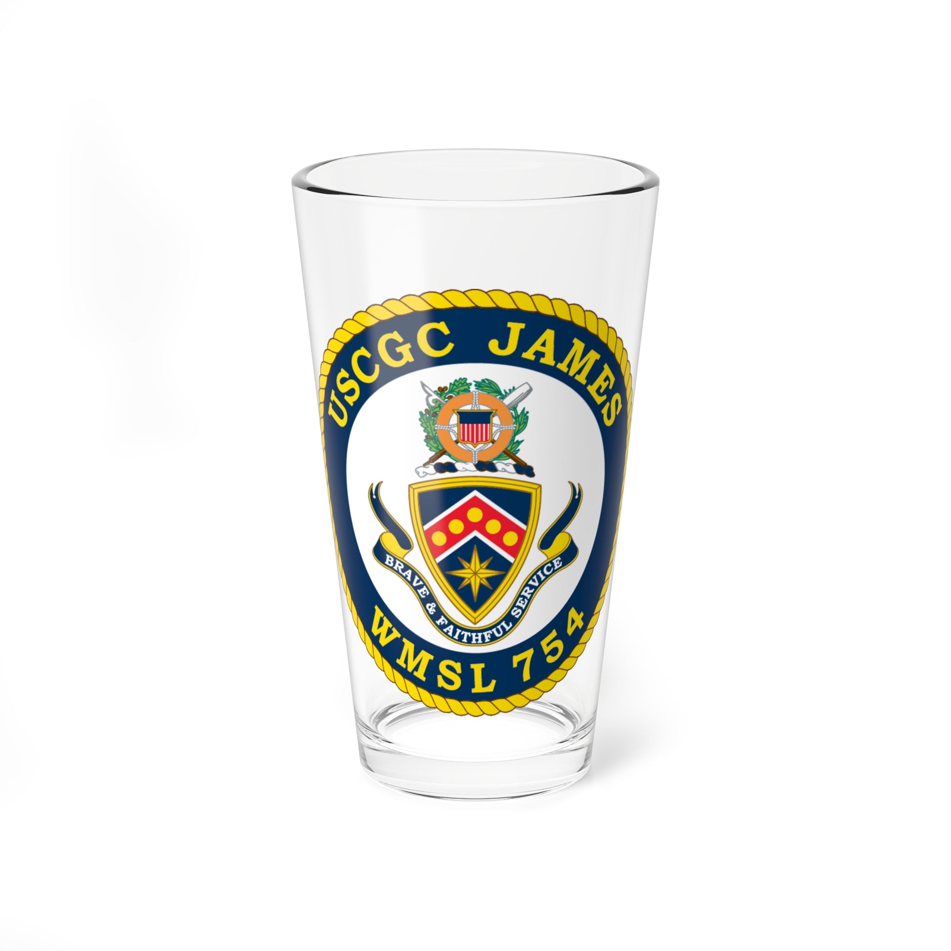 USCGC James WMSL 754 (U.S. Coast Guard) Pint Glass 16oz-16oz-Go Mug Yourself