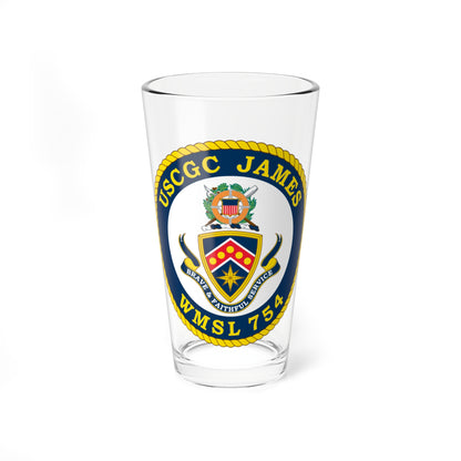 USCGC James WMSL 754 (U.S. Coast Guard) Pint Glass 16oz-16oz-Go Mug Yourself