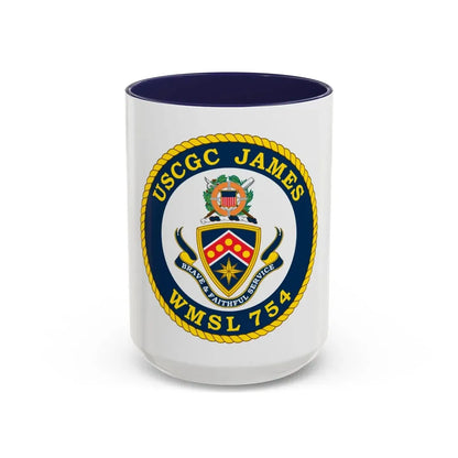 USCGC James WMSL 754 (U.S. Coast Guard) Accent Coffee Mug 15oz Navy - Go Mug Yourself