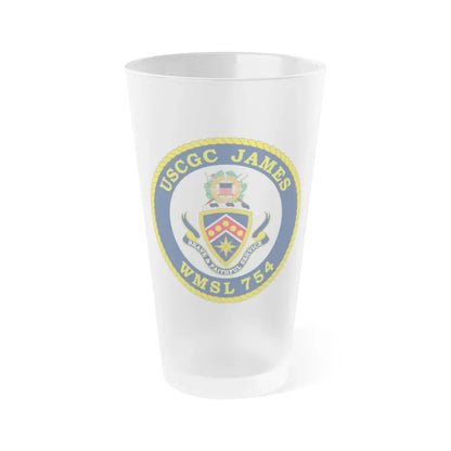 USCGC James WMSL 754 (U.S. Coast Guard) Frosted Pint Glass 16oz Default Title - Go Mug Yourself