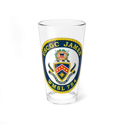 USCGC James WMSL 754 (U.S. Coast Guard) Pint Glass 16oz 16oz - Go Mug Yourself