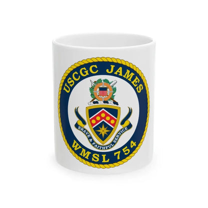 USCGC James WMSL 754 (U.S. Coast Guard) White Coffee Mug 11oz - Go Mug Yourself