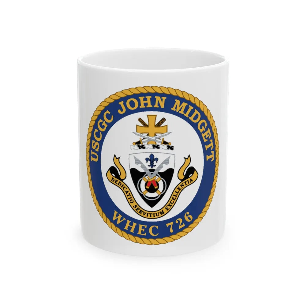 USCGC John Midgett WHEC 726 (U.S. Coast Guard) White Coffee Mug-11oz-Go Mug Yourself