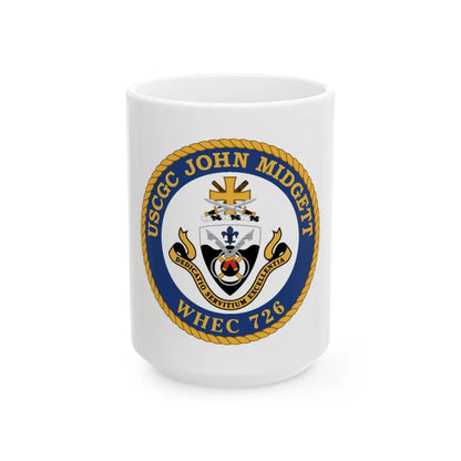 USCGC John Midgett WHEC 726 (U.S. Coast Guard) White Coffee Mug-15oz-Go Mug Yourself