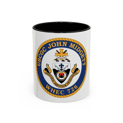 USCGC John Midgett WHEC 726 (U.S. Coast Guard) Accent Coffee Mug 11oz Black - Go Mug Yourself