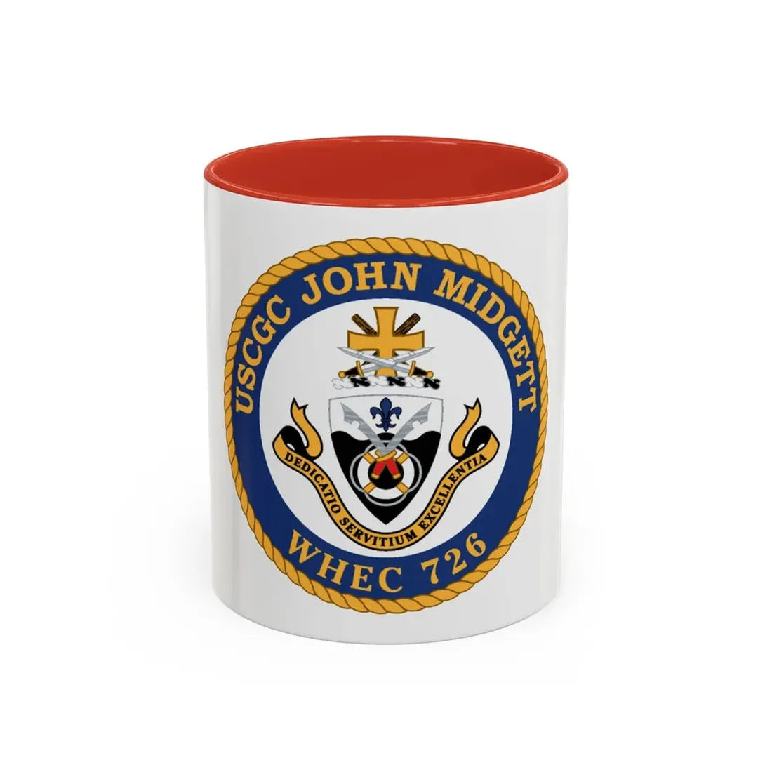USCGC John Midgett WHEC 726 (U.S. Coast Guard) Accent Coffee Mug 11oz Red - Go Mug Yourself