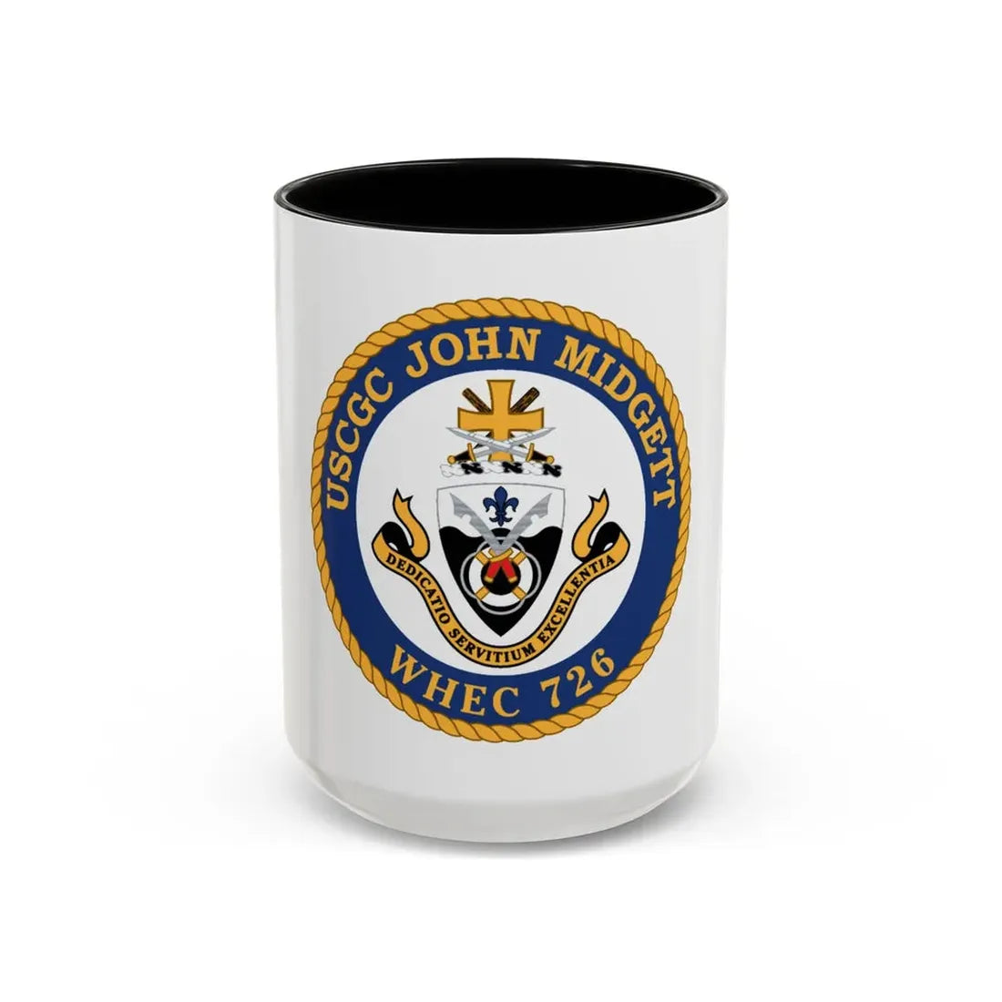 USCGC John Midgett WHEC 726 (U.S. Coast Guard) Accent Coffee Mug 15oz Black - Go Mug Yourself