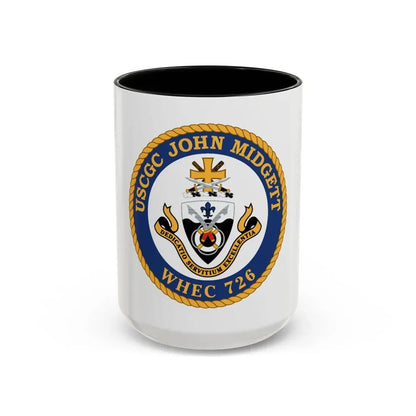 USCGC John Midgett WHEC 726 (U.S. Coast Guard) Accent Coffee Mug 15oz Black - Go Mug Yourself